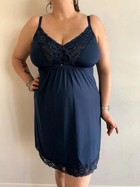 Full Bust Support Chemise 9394F Cambridge Blue
