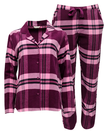 Eve Super Cozy Check PJs C-9859/9860 Berry
