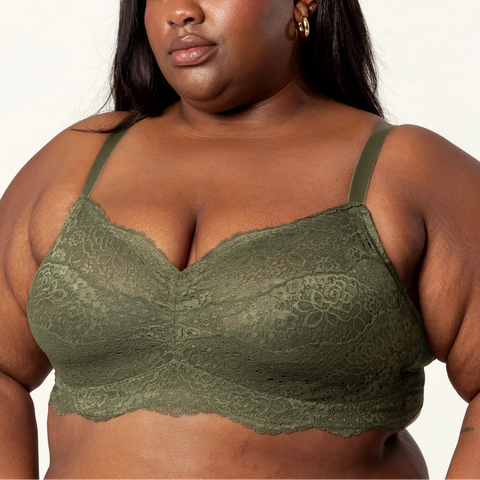 Luxe Lace Bralette 1348 Olive