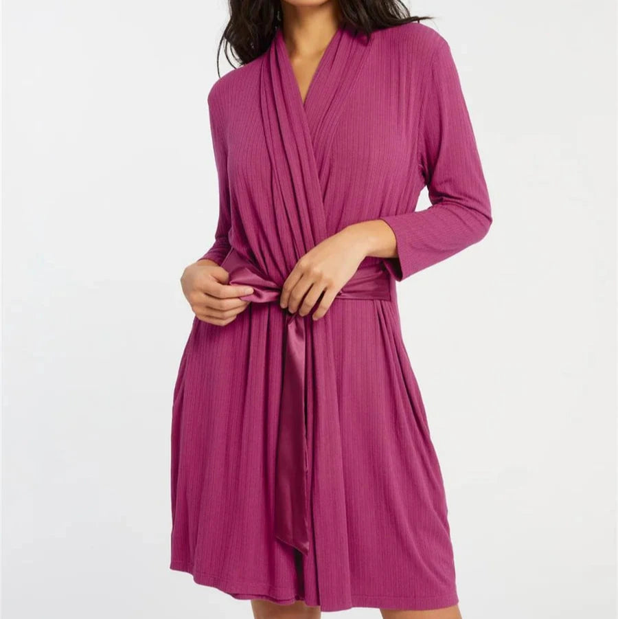 Iconic Robe 620 Cranberry Pointelle