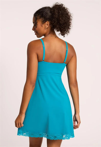 Full Bust Support Chemise 9394F Turquoise