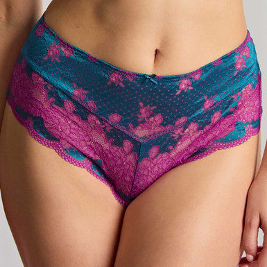 Clara Deep Brief 7258 Teal/Magenta