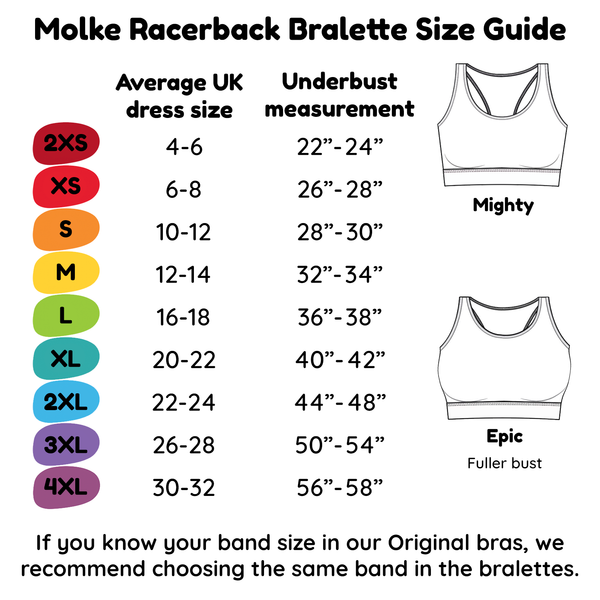 Molke Racerback Bralette Retro Rainbows