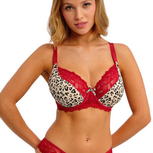 Cherish Me Plunge AA404002 Red Leopard
