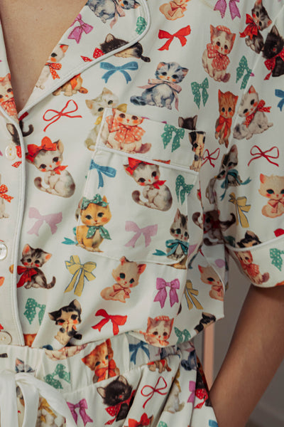 Modal Short PJs 14252 Kittens and Bows