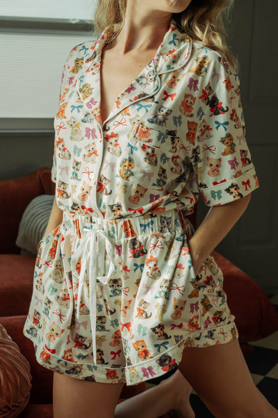 Modal Short PJs 14252 Kittens and Bows