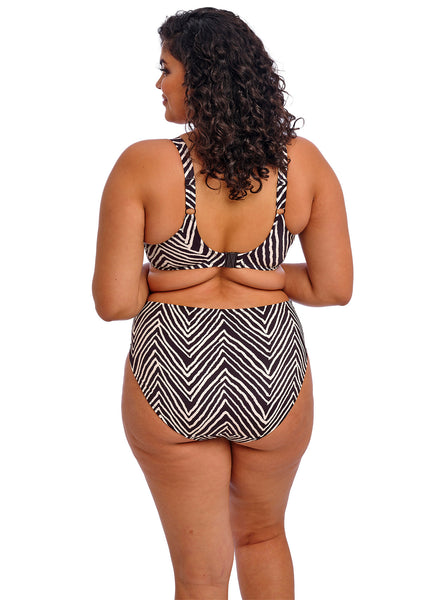 Fiji Falls Mid Rise Bikini Brief ES802672 Black