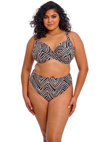 Fiji Falls Mid Rise Bikini Brief ES802672 Black