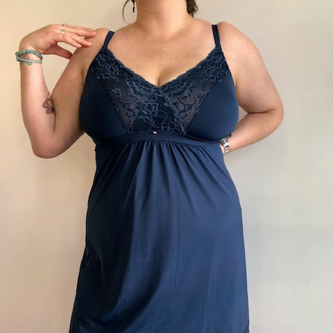 Full Bust Support Chemise 9394F Cambridge Blue