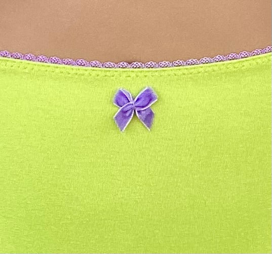 Daphne High Brief Chartreuse/Lilac