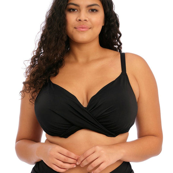 Magnetic Wrap Plunge Bikini ES7193 Black