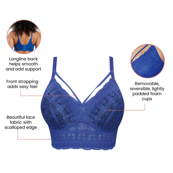 Mia Lace Bralette P5951 Sapphire DISCONTINUED