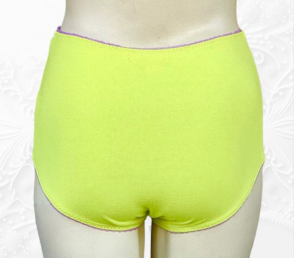 Daphne High Brief Chartreuse/Lilac