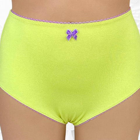 Daphne High Brief Chartreuse/Lilac
