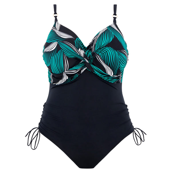 Saint Lucia Twist Front Swimsuit FS504431 Black