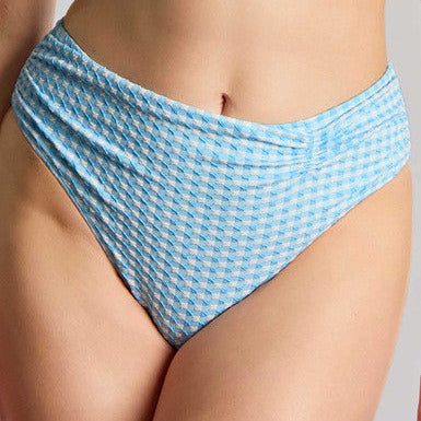 Midi Swim Brief SW1729 Sky Blue Gingham
