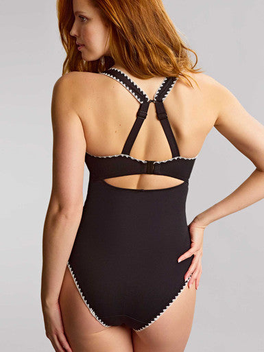 Lara Plunge Swimsuit SW2020 Black/White