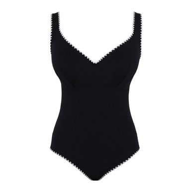 Lara Plunge Swimsuit SW2020 Black/White