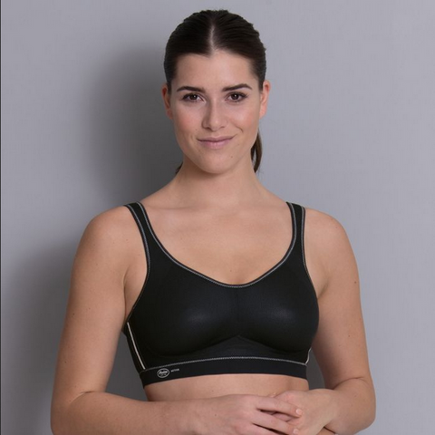 Medium Impact Wireless Sports Bra - Charcoal – Curvy Couture