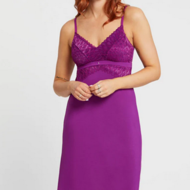 Modal Bust Support Midi Chemise 9398 Dark Orchid