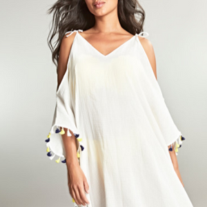 Halle Short Kaftan SW1778 White