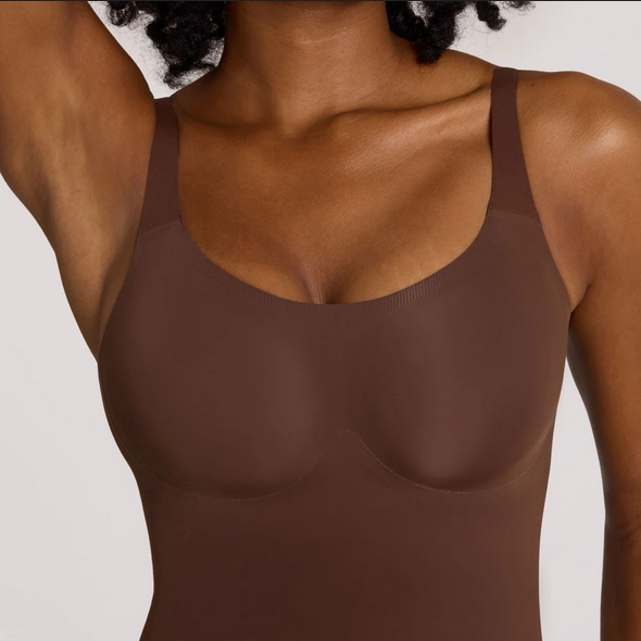 Structured Scoop Bra Tank Umber