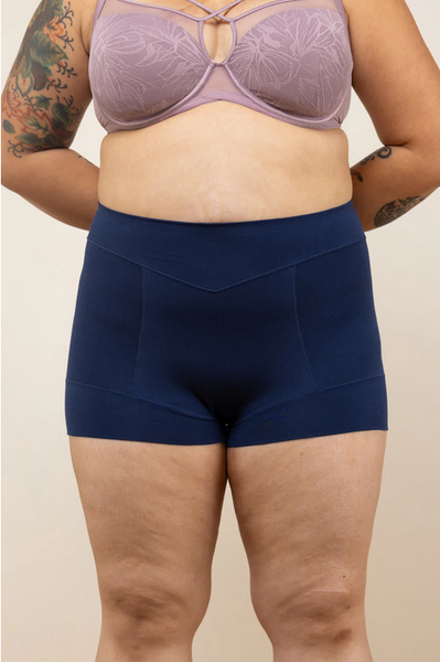 Pima Cotton Ultra High Rise Boyshort Navy