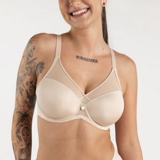Peek-Proof Contour Plunge Bra Champagne
