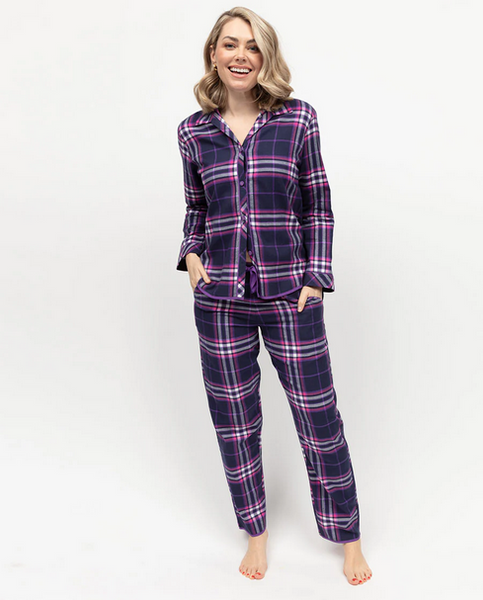 Edie Check PJs C-0465/0466 Navy