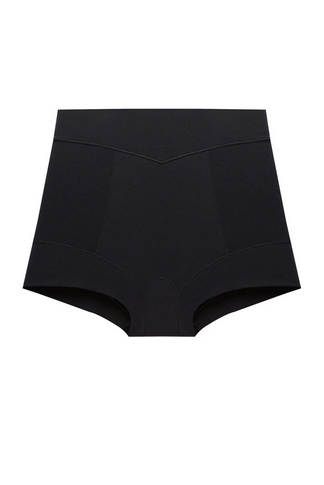 Pima Cotton Ultra High Rise Boyshort Black