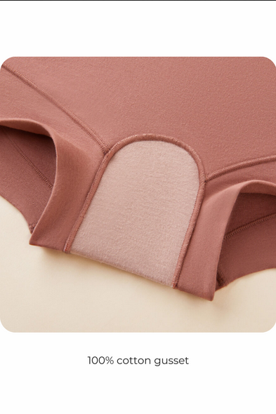 Pima Cotton Mid Rise Boyshort Amber