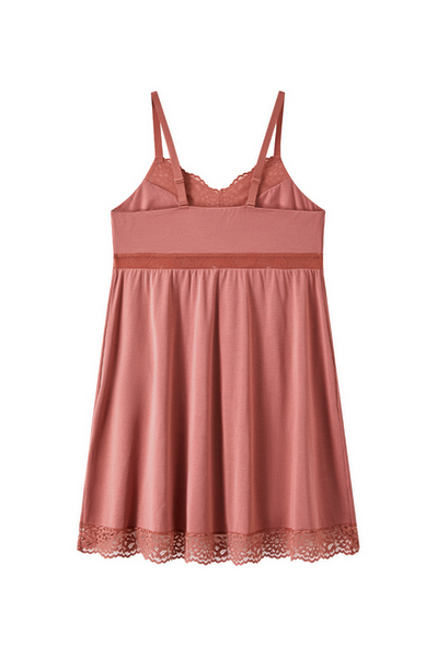 Soft Bliss Bust Support Lace Chemise Dark Rose