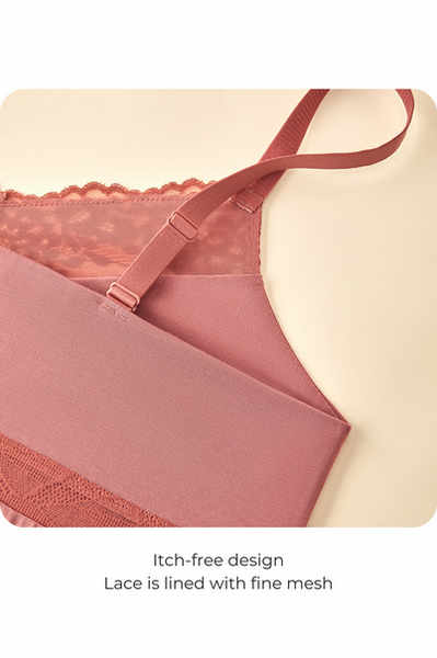 Soft Bliss Bust Support Lace Chemise Dark Rose