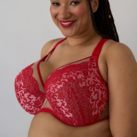 FB PL Walentyna Full Bust Plunge Red