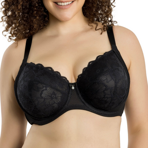 Luxlacy Lace and Mesh Unlined P6000 Black