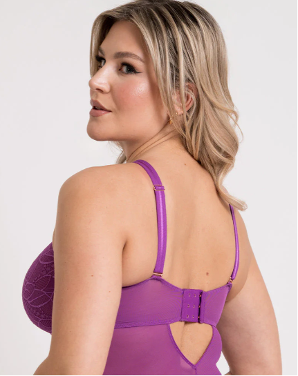 Opulence Stretch Bodysuit ST038704 Mystic Purple