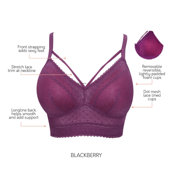 Mia Lace Bralette P5951 Blackberry