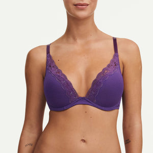 Brooklyn Plunge Tshirt 5701 Pansy
